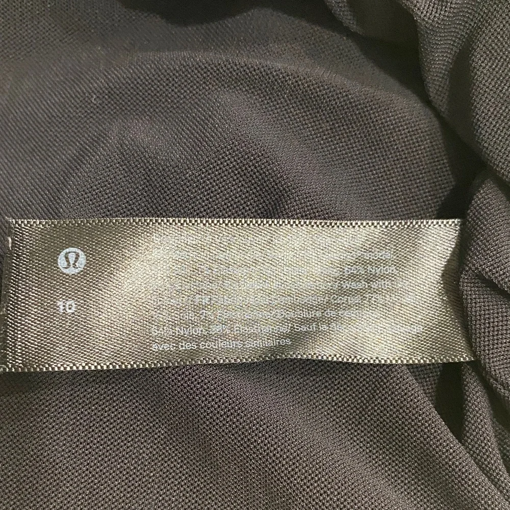 Lululemon Athletica Black Ribbed Modal Silk Blend Long Sleeve Shirt Size 10